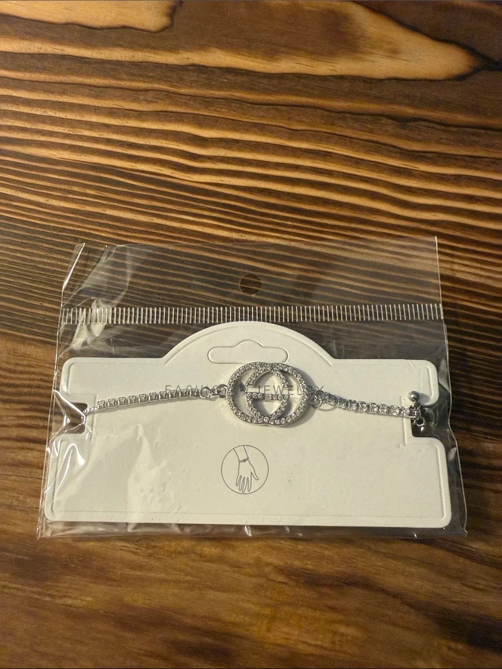 Adjustable Silver-Tone Slider Bracelet GG for Women